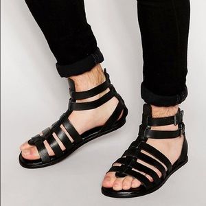 mens black gladiator sandals